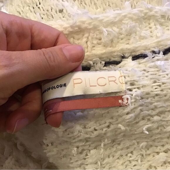 Anthropologie Pilcro Petra Feathered Sweater in Cream M - Picture 12 of 13